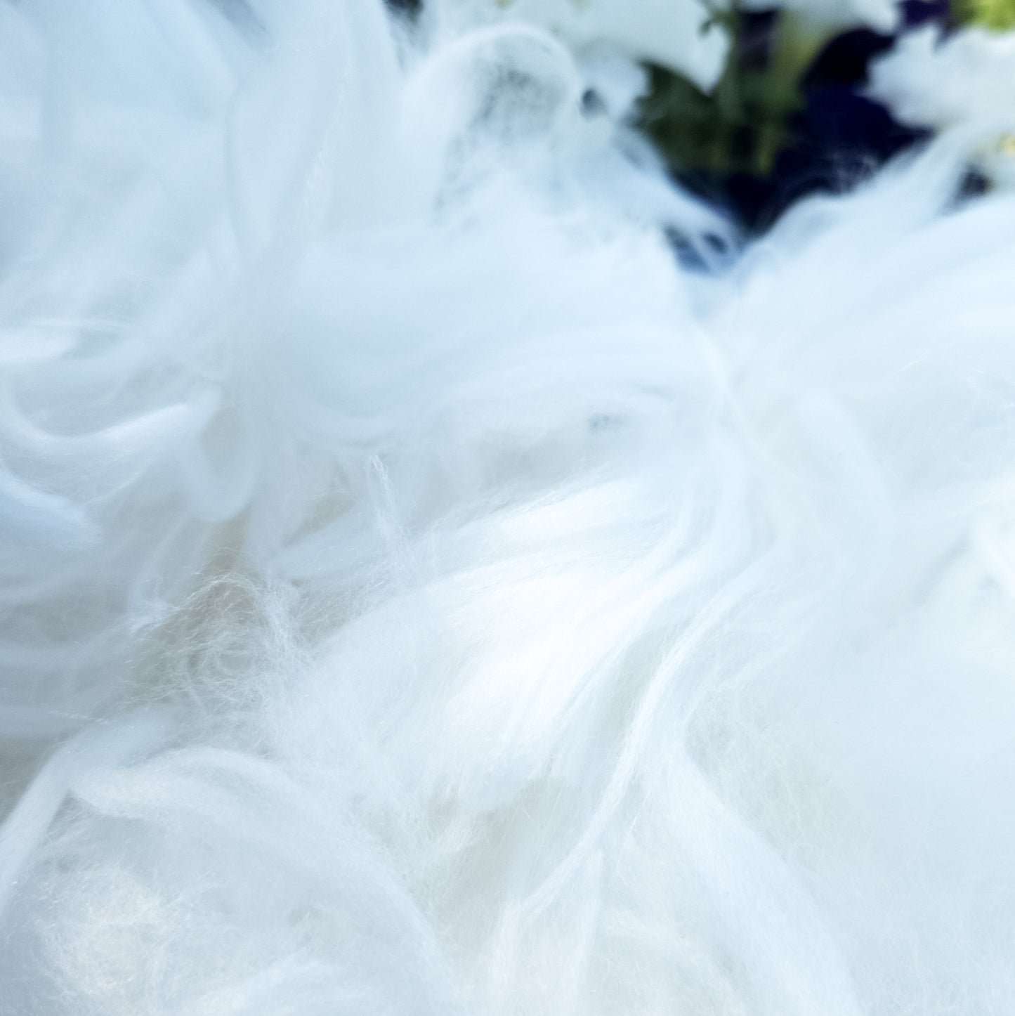 Angora fiber ~ Raw Wistful White