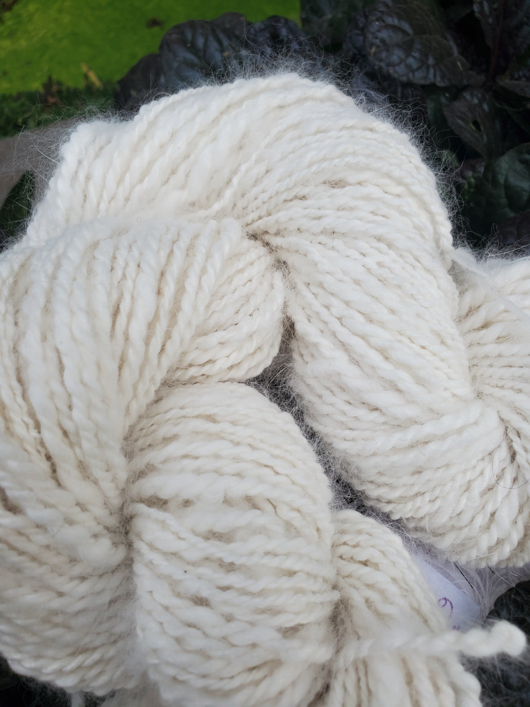 Handspun 100% Angora Yarn - Blanc