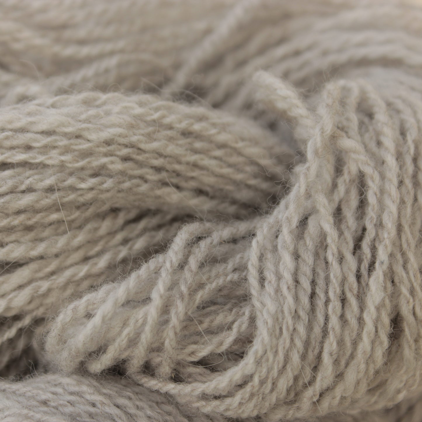 Handspun yarn natural warm grey sport weight - 80% Wool 20% Angora
